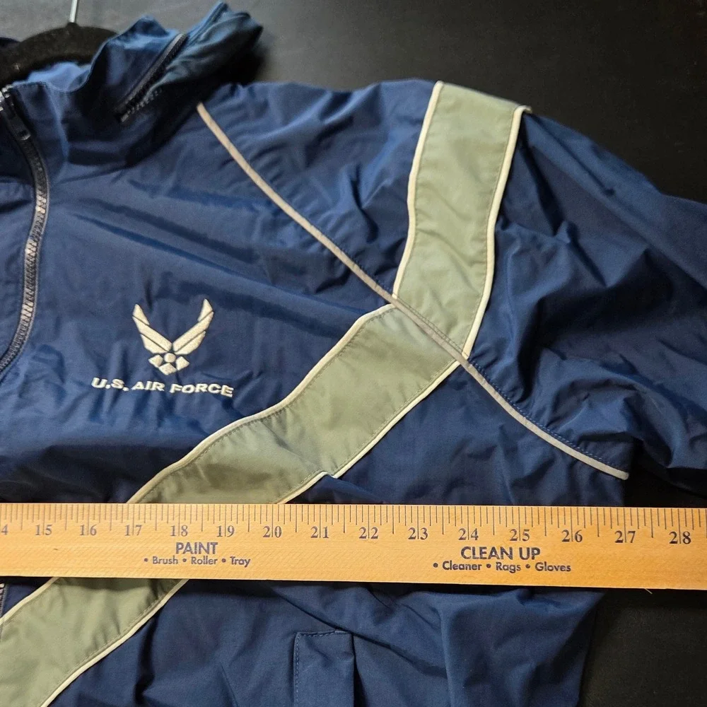 Skilcraft US Air Force PT Jacket Mens XL Blue Excellent Reflective Windbreaker